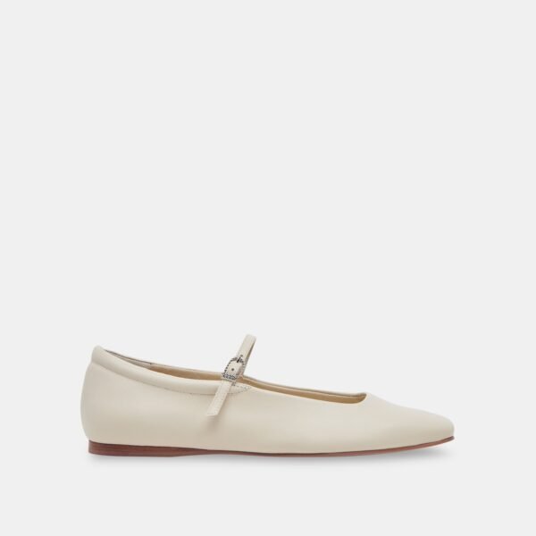 REYES BALLET FLATS IVORY LEATHER - Image 7