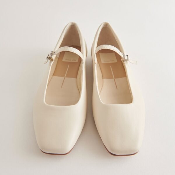 REYES BALLET FLATS IVORY LEATHER - Image 6