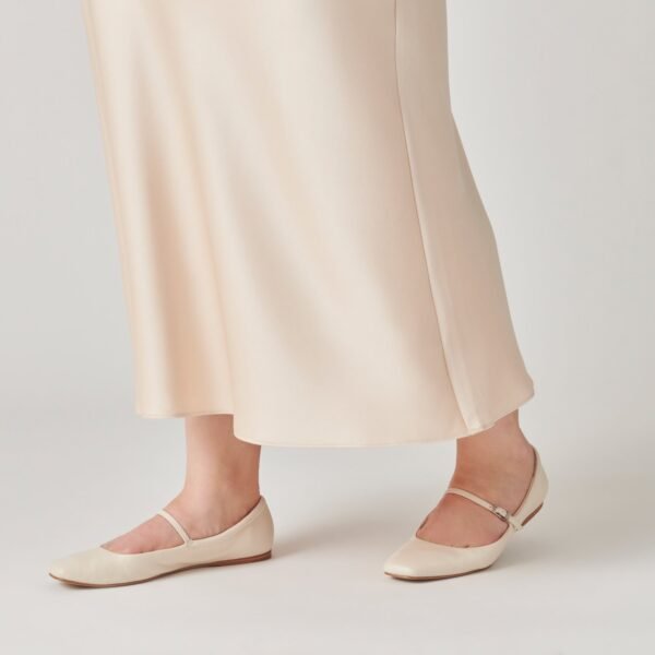 REYES BALLET FLATS IVORY LEATHER - Image 8