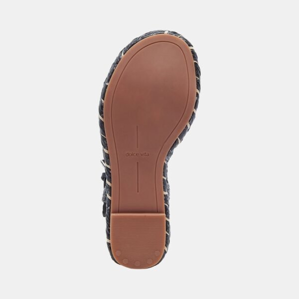 TIAGO WEDGES BLACK RAFFIA - Image 9